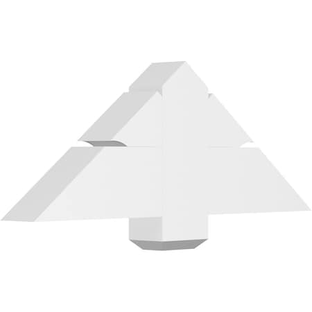 Ekena Millwork Redmond Architectural Grade PVC Gable Bracket, 36"W x 13 1/2"H x 4"D x 6"F, 9/12 Pitch GBP036X14X0406RED00